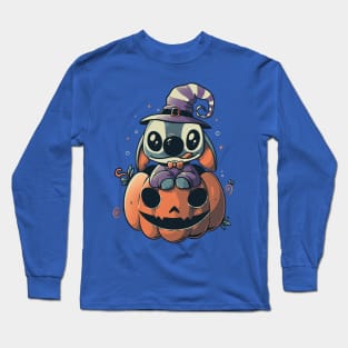 Ohana Pumpkin Funny Spooky Halloween Experiment - Light Long Sleeve T-Shirt